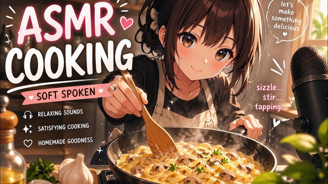 Cozy  Rainy 🌧️ Night cooking ASMR|Anime Style Relaxing food videos 