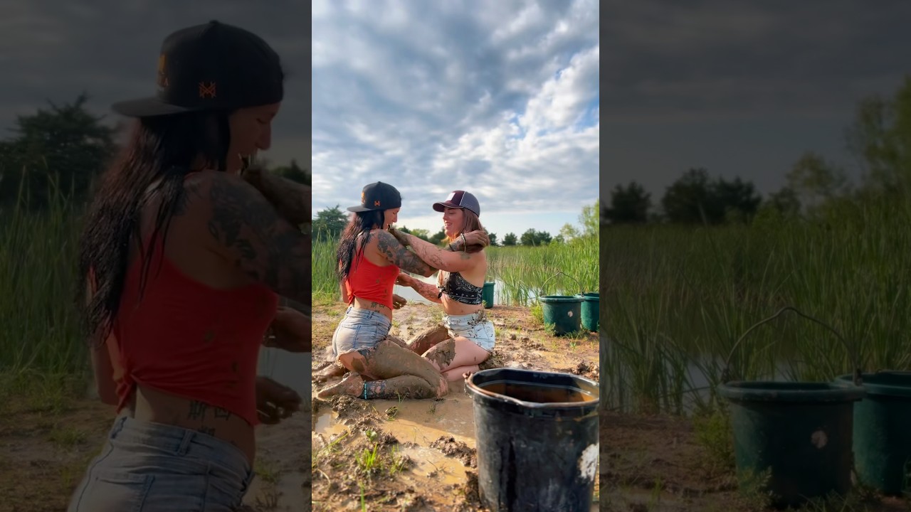 When doing chores turns into mud wrestling…. 🤭 