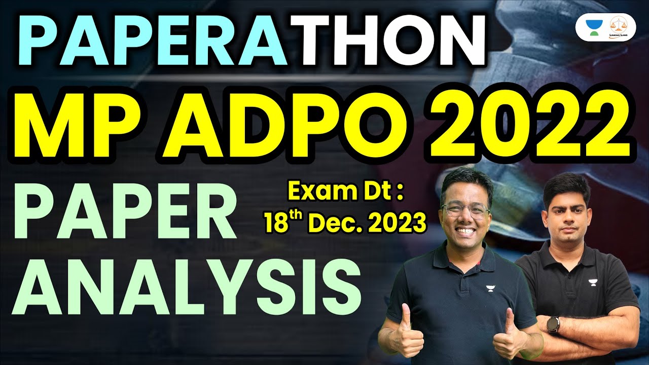 MP ADPO 2022 | Paper Analysis | Tansukh Paliwal