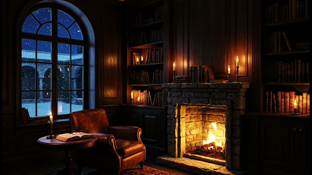 🌙 Calm Fireplace Ambience for Deep Sleep & Relaxation 📚