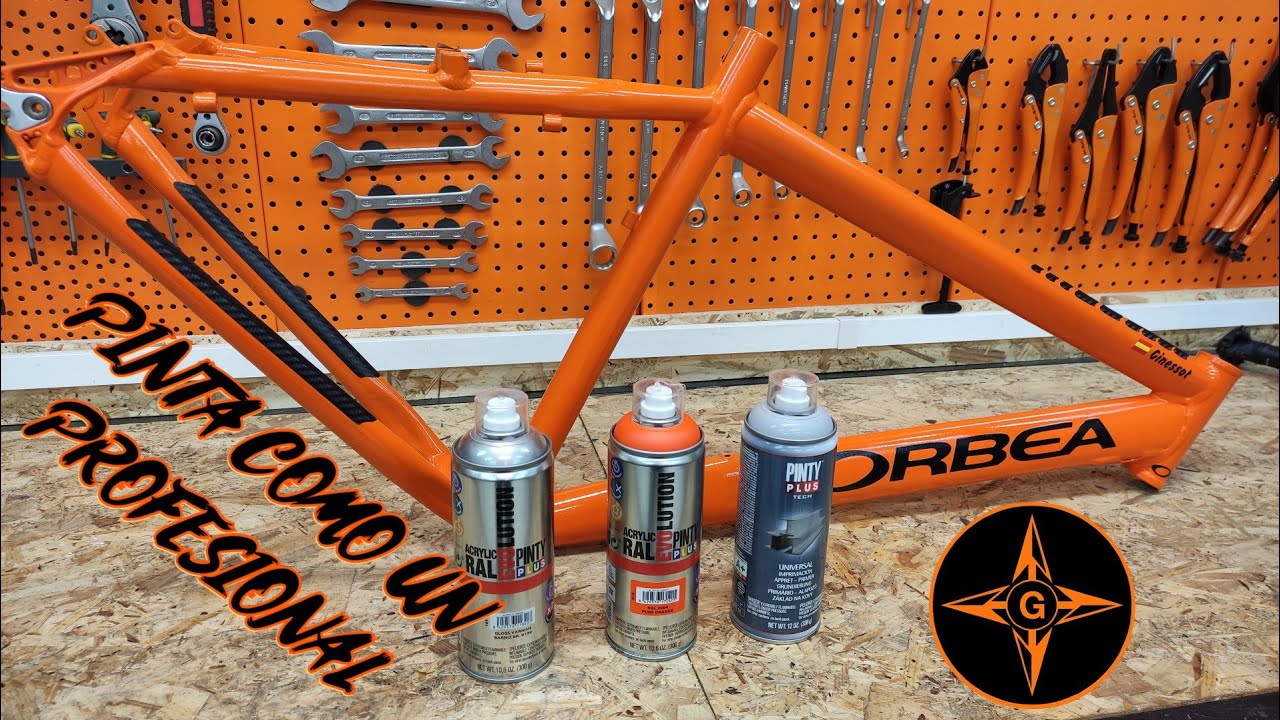 Spray painting a bicycle and leaving a professional finish / Orbea 2003 Ginessot