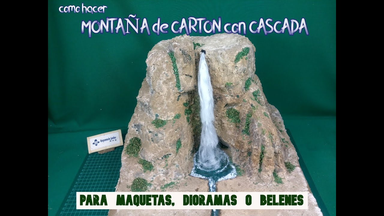 Como hacer MONTAÑA de cartón con CASCADA/Maquetas Dioramas Belenes/ 2022