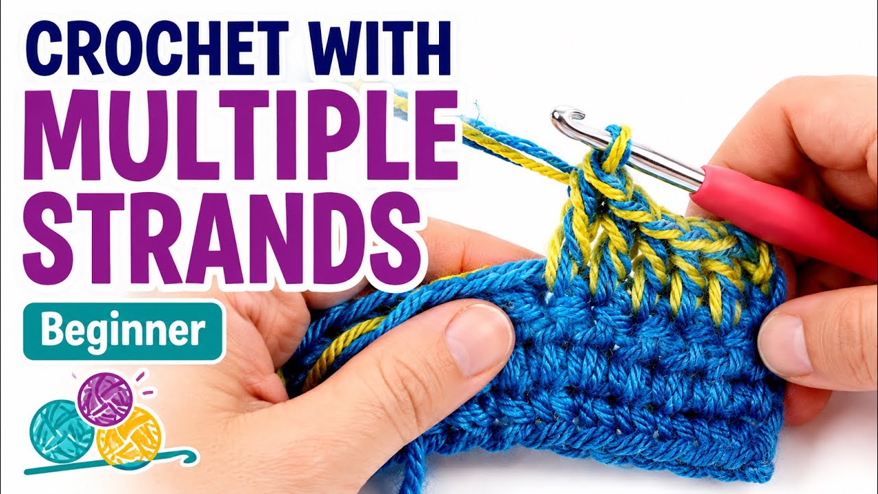 Beginners: How To Crochet with Multiple Yarn Strands