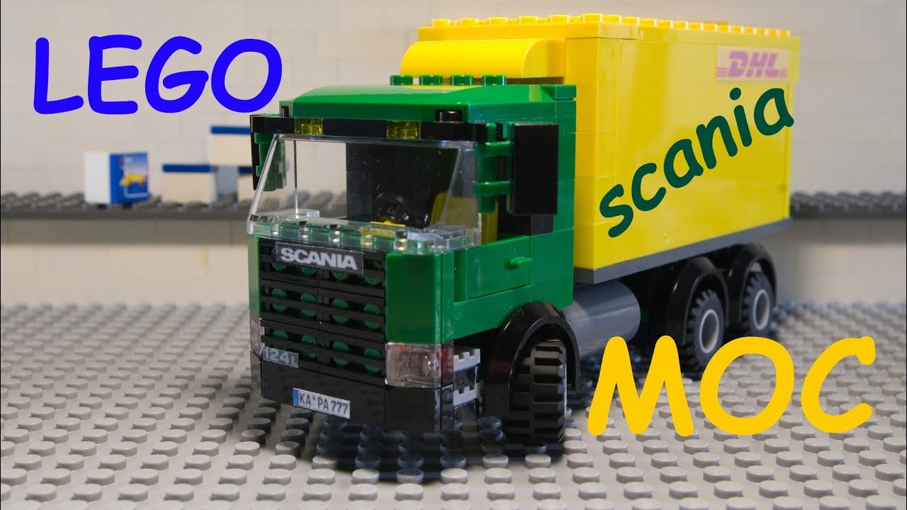 Lego truck Scania L124.420 Refrigerator body truck MOC -  Build - Tutorial - lego stop motion