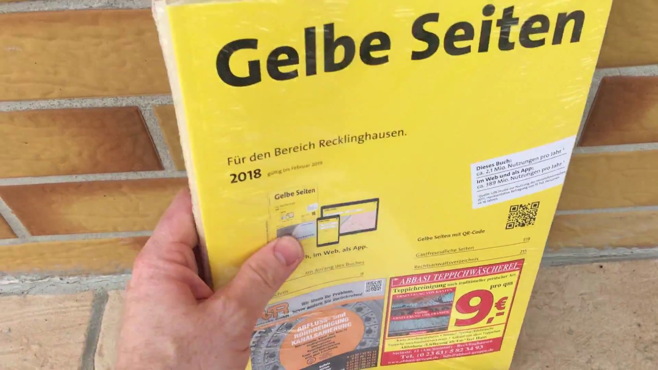 Unboxing Gelbe Seiten und Das Telefonbuch 2018