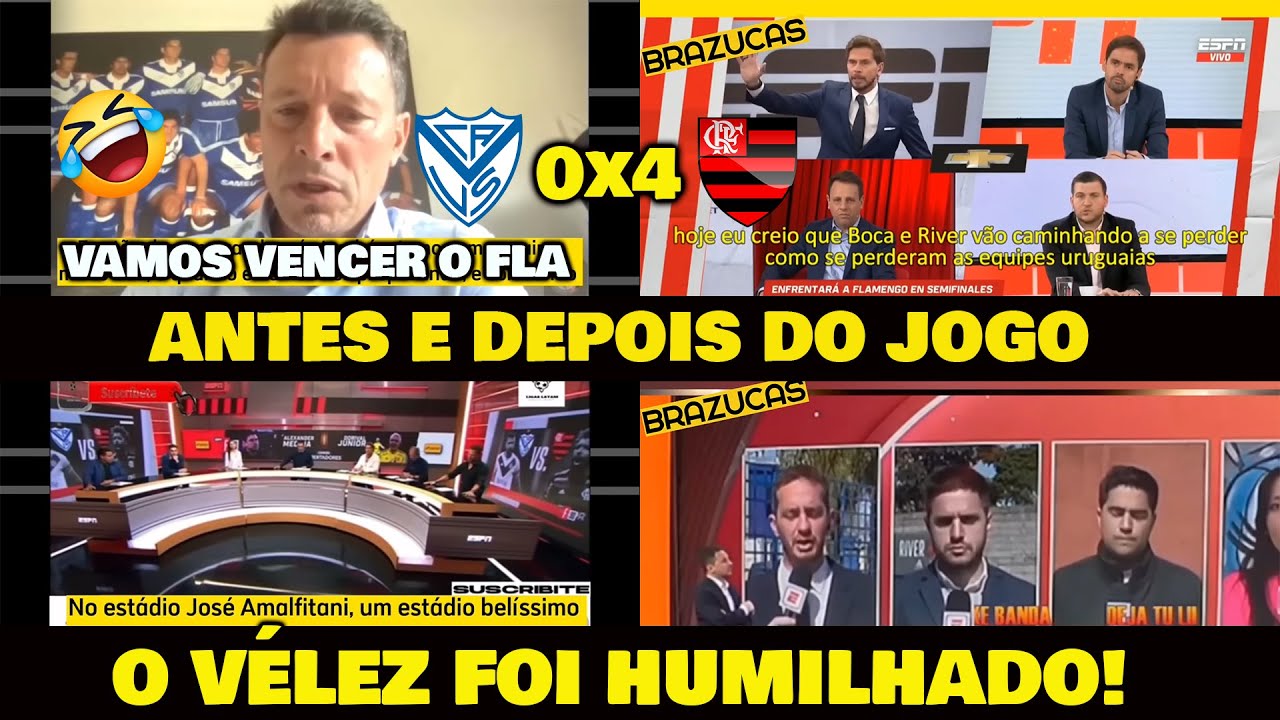 IMPRENSA ARGENTINA SE DESESPERA - VÉLEZ 0x4 FLAMENGO 