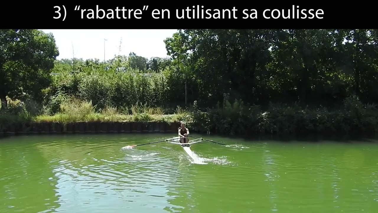 Comment tourner sur place (rabattre) en skiff. How to turn on the spot in a skiff.