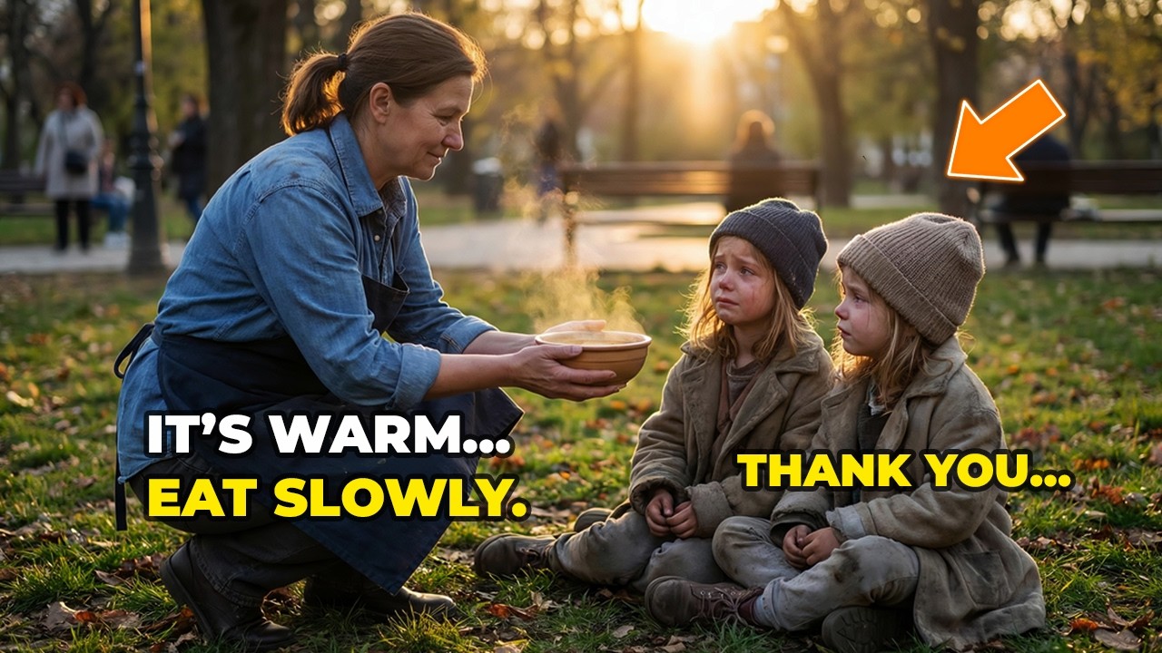WAITRESS SHARES SOUP WITH HOMELESS TWINS IN PARK – NEXT DAY BILLIONAIRE SENDS THREE SUVS