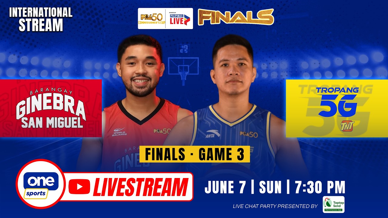 LIVE: BARANGAY GINEBRA vs TNT | PBA SEASON 50 COMMISSIONER&rsquo;S CUP FINALS GAME 3 | JUNE 7, 2026