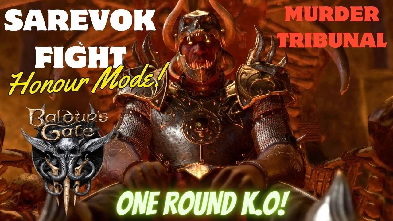 Baldur's Gate 3 Honour Mode Sarevok Murder Tribunal Fight - Easy One Round Victory