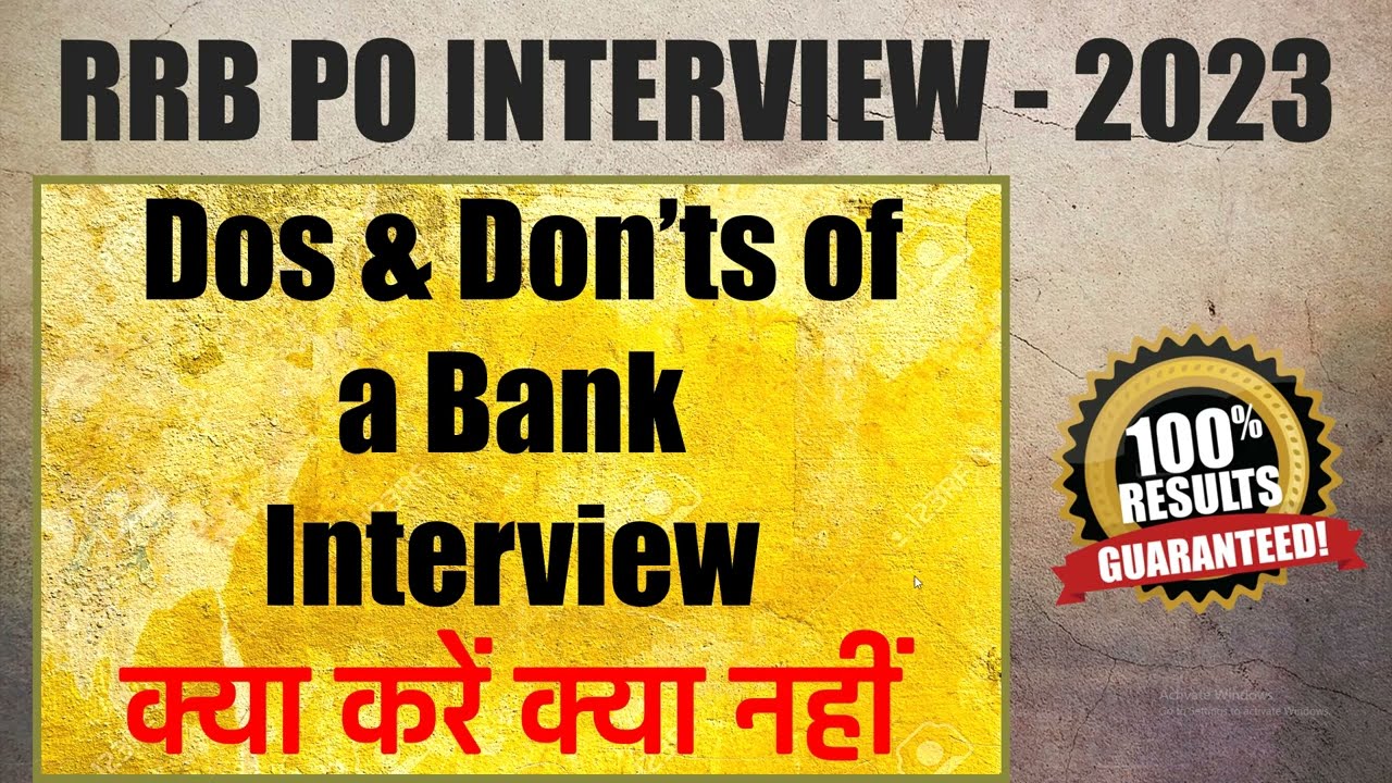 How to Ace the IBPS RRB PO Interview 2023: DOs and DON&rsquo;Ts | Golden Career Interview Class