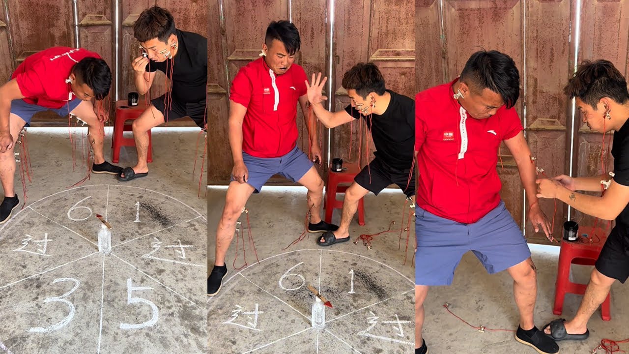 Coconut shell powder is holding back the challenge, lucky wheel#funny#hilarious