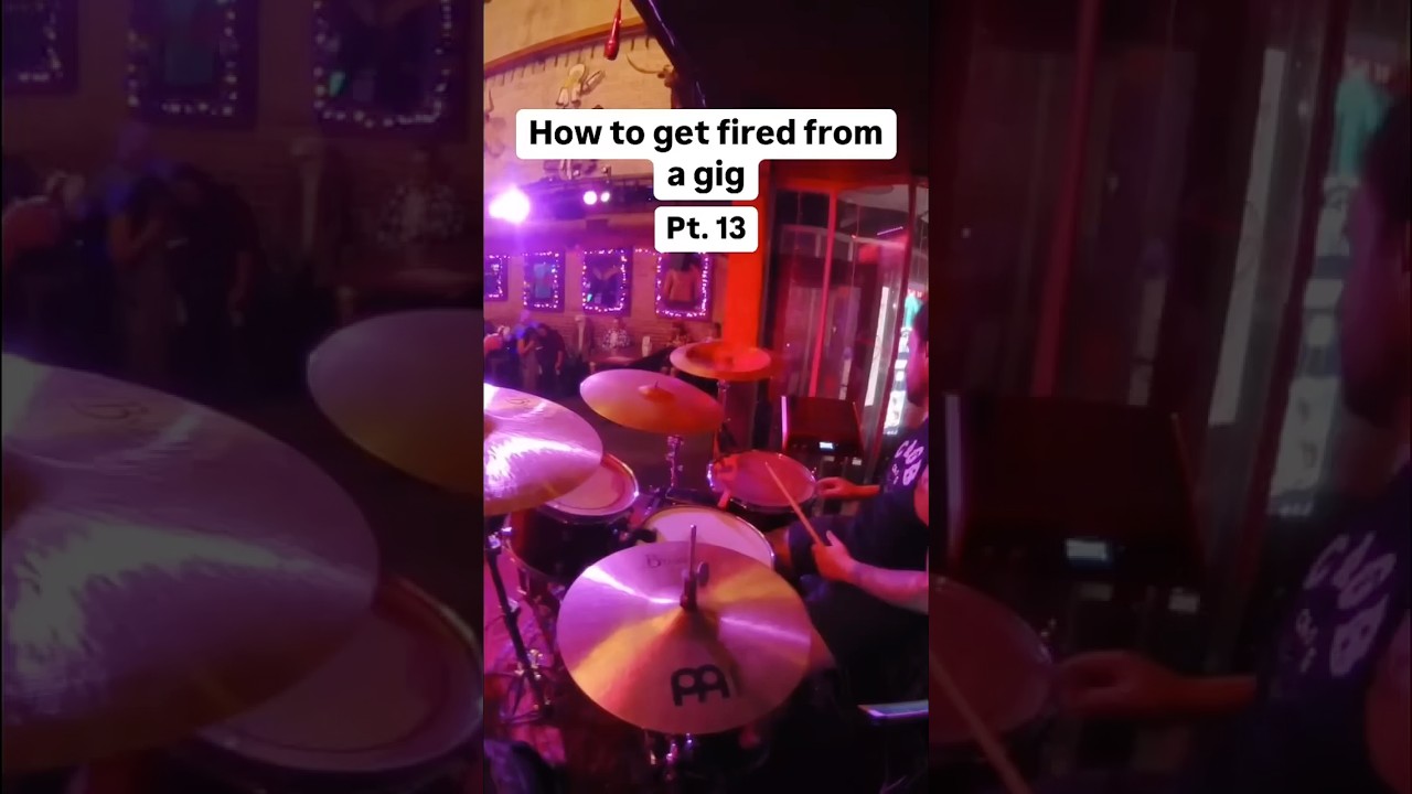 How to get fired from a gig Pt. 13 #drums #drummer #band #pranks #fail