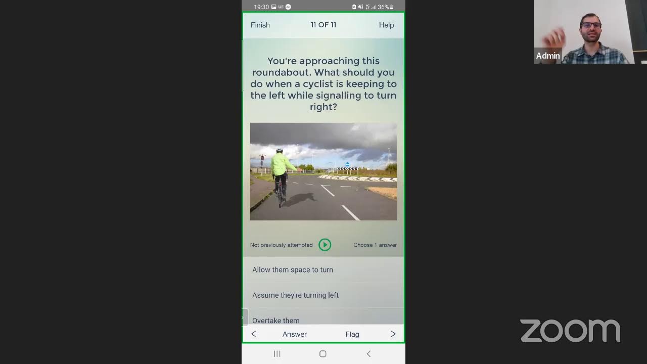 الامتحان النظري Theory Test - Vulnerable road users