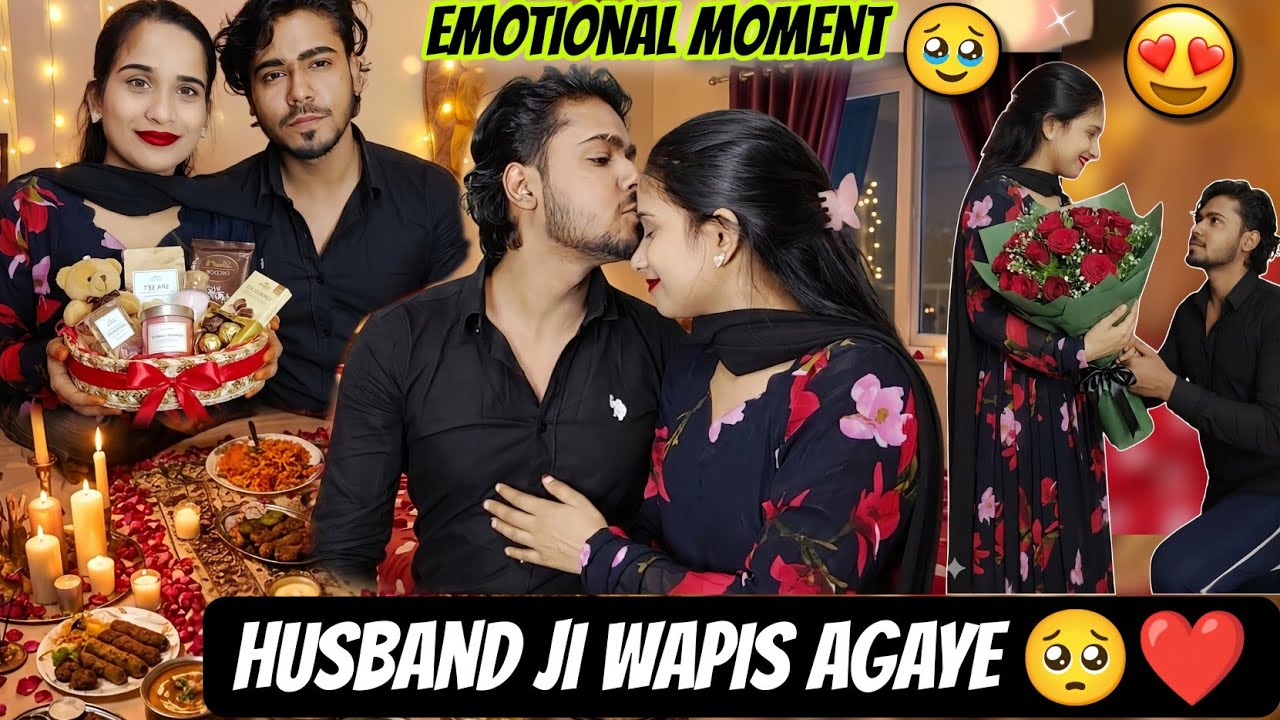 Mere Husband Kahan Thai🤔 | Finally Husband Ji Ghar Wapis Agaye❤| Big Surprise Candle🕯Light Dinner😍