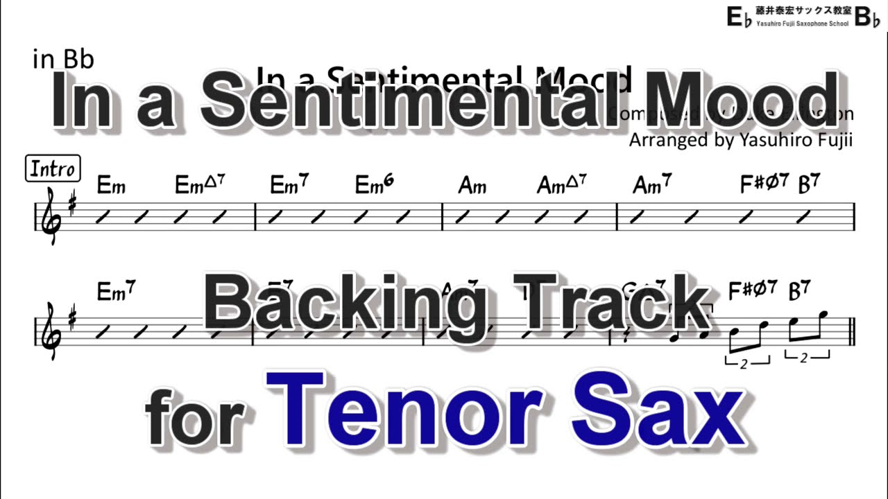 In a Sentimental Mood - Backing Track with Sheet Music for Tenor Sax