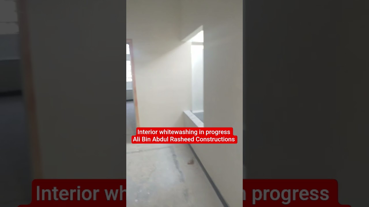 Interior whitewashing one of sites - Ali Bin Abdul Rasheed Constructions 