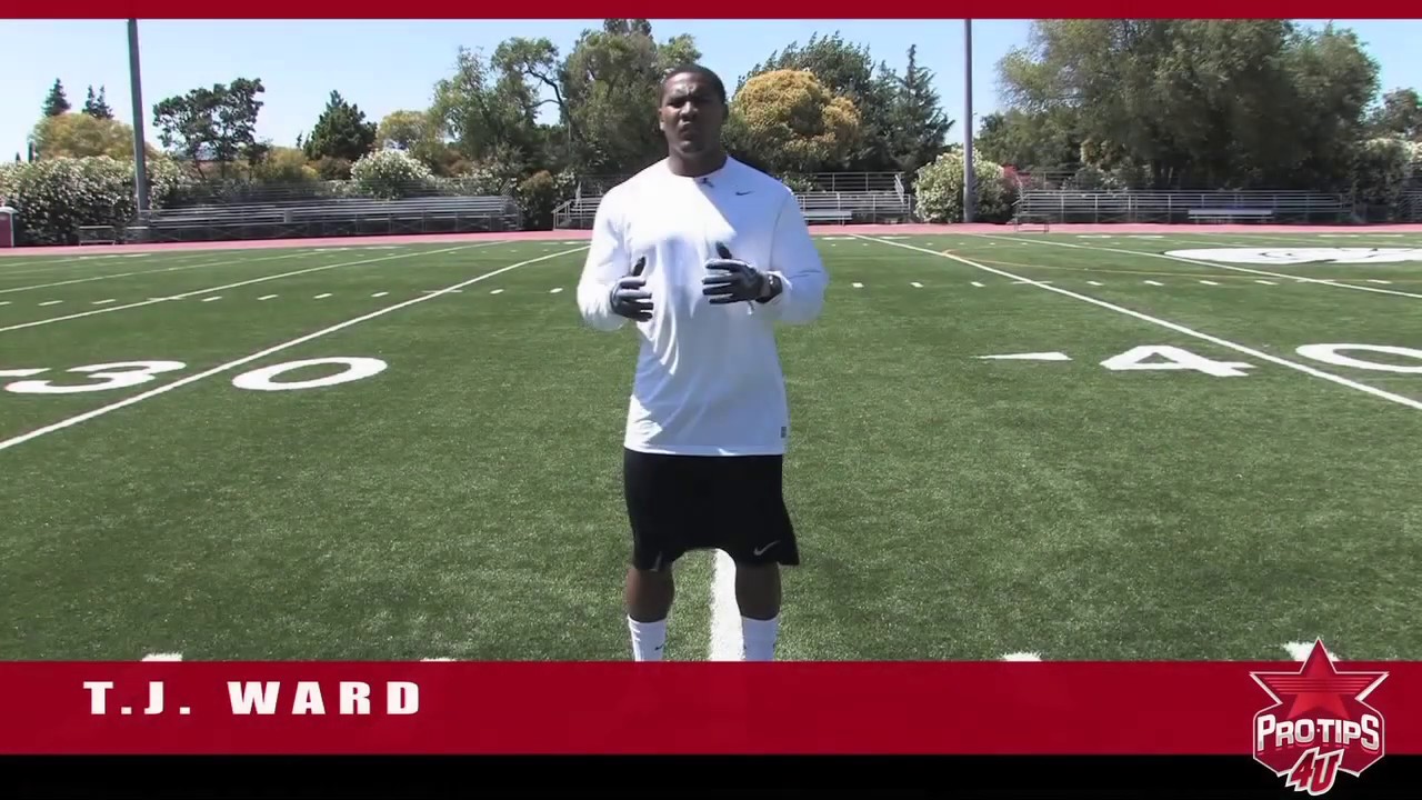 Football Tips:  T.J. Ward Demonstrates Back-Pedaling Technique Drills