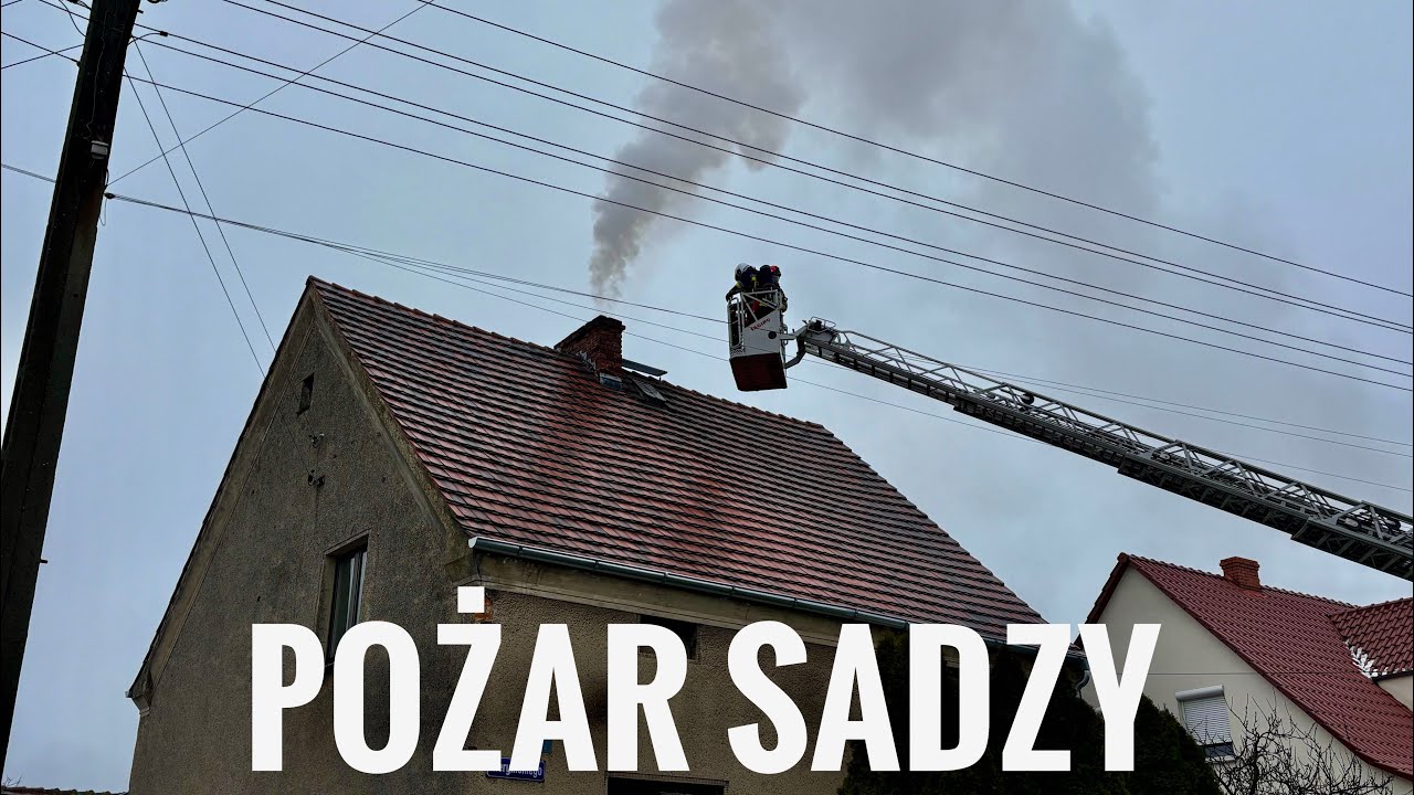 Pożar sadzy w kominie. Kłodnica