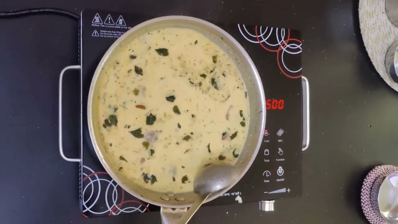 Making of delicious tandoori kadi on infrared cooktop | Simple cooking and easy to use