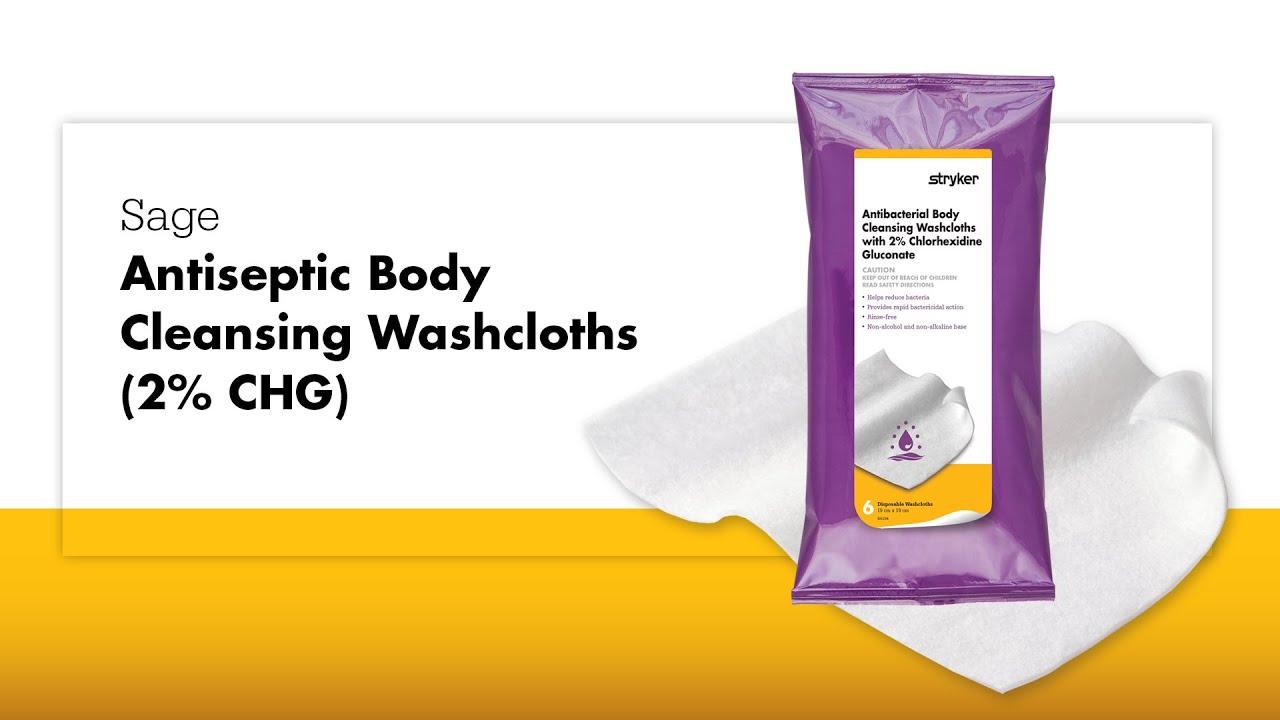 Sage Antiseptic Body Cleansing Washcloths (2% CHG)