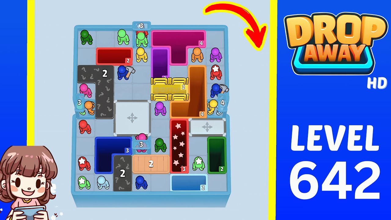 Drop Away Level 642 Solution Walkthrough