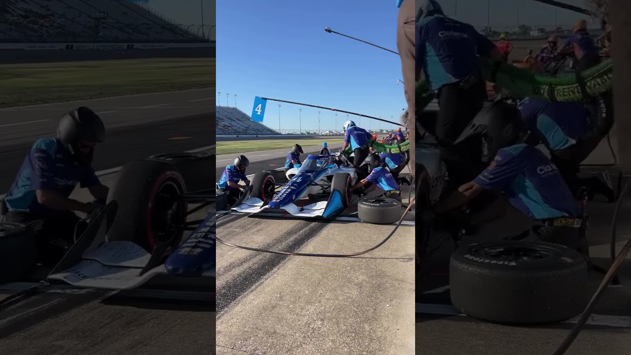 David Malukas And AjFoyt Pit Stop In Nashville Practice Indycar 2025
