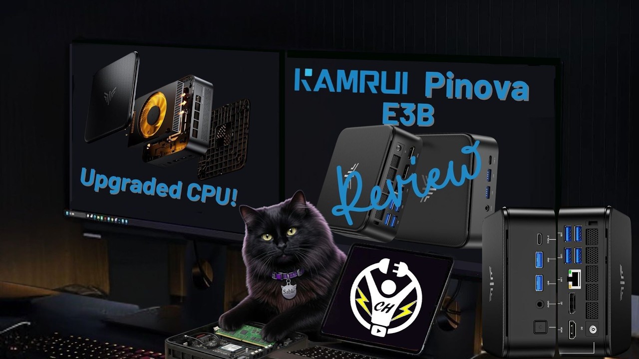 Kamrui Pinova Mini with Ryzen V2748 - E3B Mini PC with Triple Display #kamrui