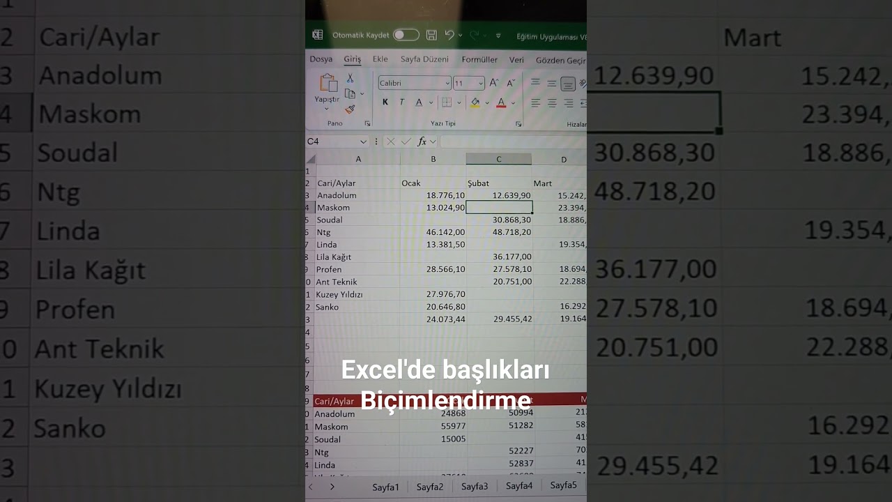 Excel'de bi&ccedil;imlendirmenin kısa yolunu biliyor musunuz?- &Ouml;mer BAĞCI  #ileriexcel #excelvideo #excel