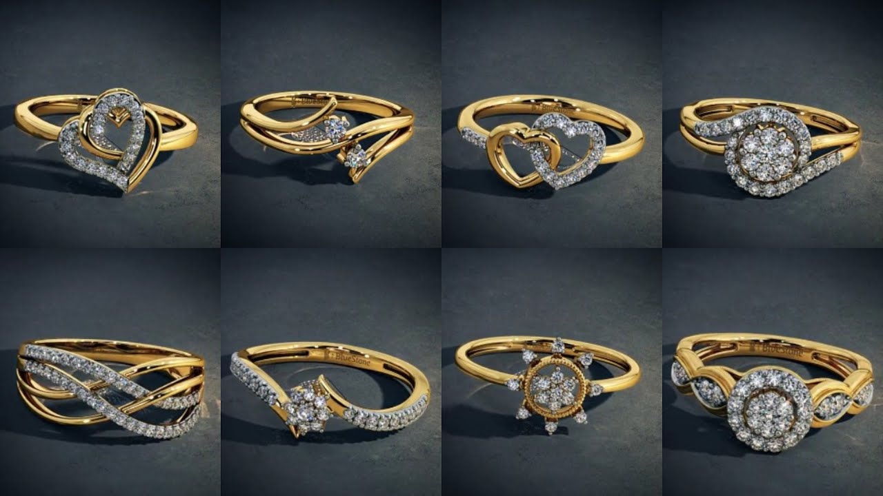 Latest Light 22k Gold and Diamond Ring Designs with Price 2022 from BLUESTONE #Nanis#NanissJewellery