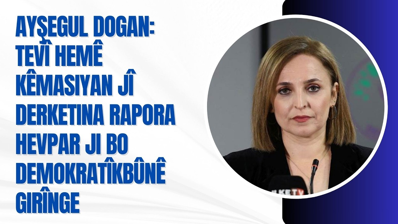 Ayşegul Dogan: Tevî hemê kêmasiyan jî derketina rapora hevpar ji bo demokratîkbûnê girînge.