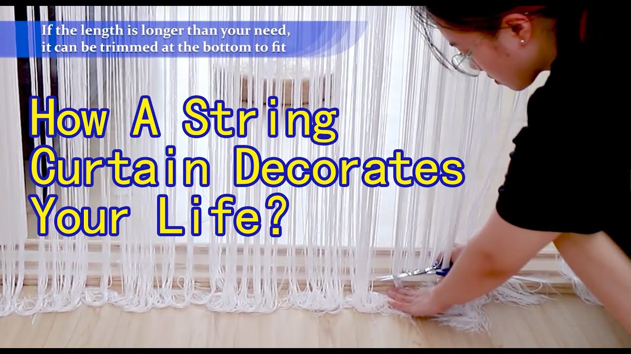 How a string curtain decorates your life？door curtain beaded doorway  room divider macrame window.