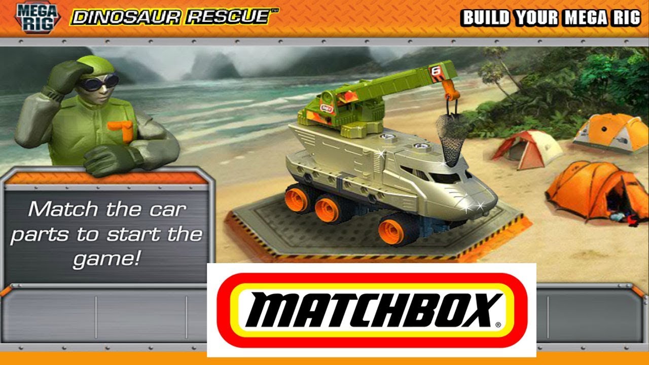 Juego de Coches 101: MATCHBOX Mega Rig-Dinosaur Rescae
