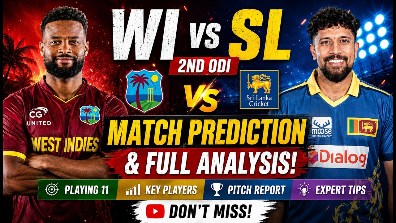 Sri Lanka vs West Indies | 2nd ODI Match | WI vs SL ODI Match Prediction | Who will Win Today