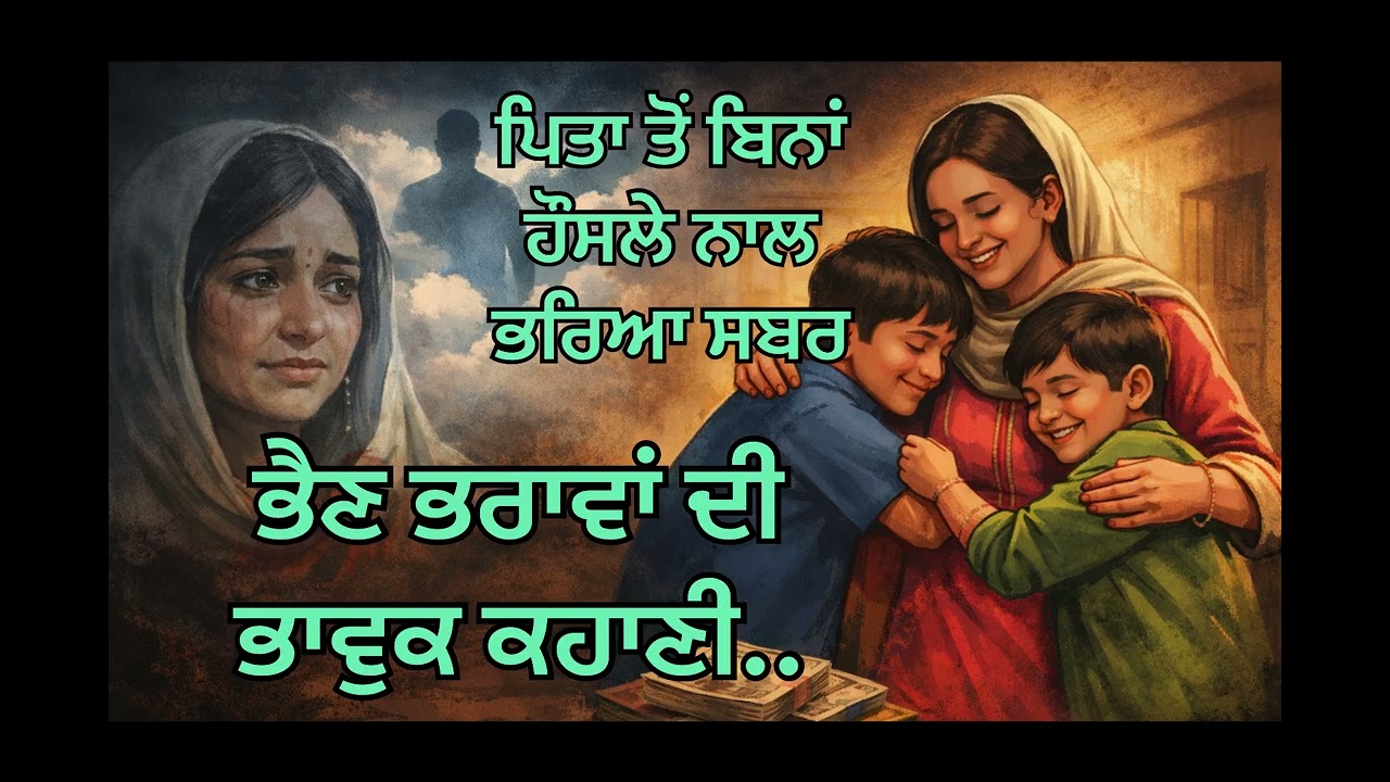 #storytime #story ਪਿਤਾ ਦੀ ਮੌਤ ਤੋਂ ਬਾਅਦ ਭੈਣ ਭਰਾਵਾਂ ਦੇ ਹੌਸਲੇ ਤੇ ਸਬਰ ਦੀ ਕਹਾਣੀ.#motivationalvideo 