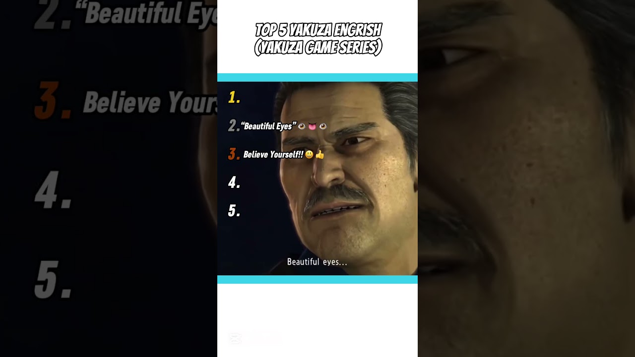 TOP 5 YAKUZA ENGRISH #yakuza #yakuza0 #yakuzameme #majima #majimagoro #kiryukazuma #kiryu #ranking