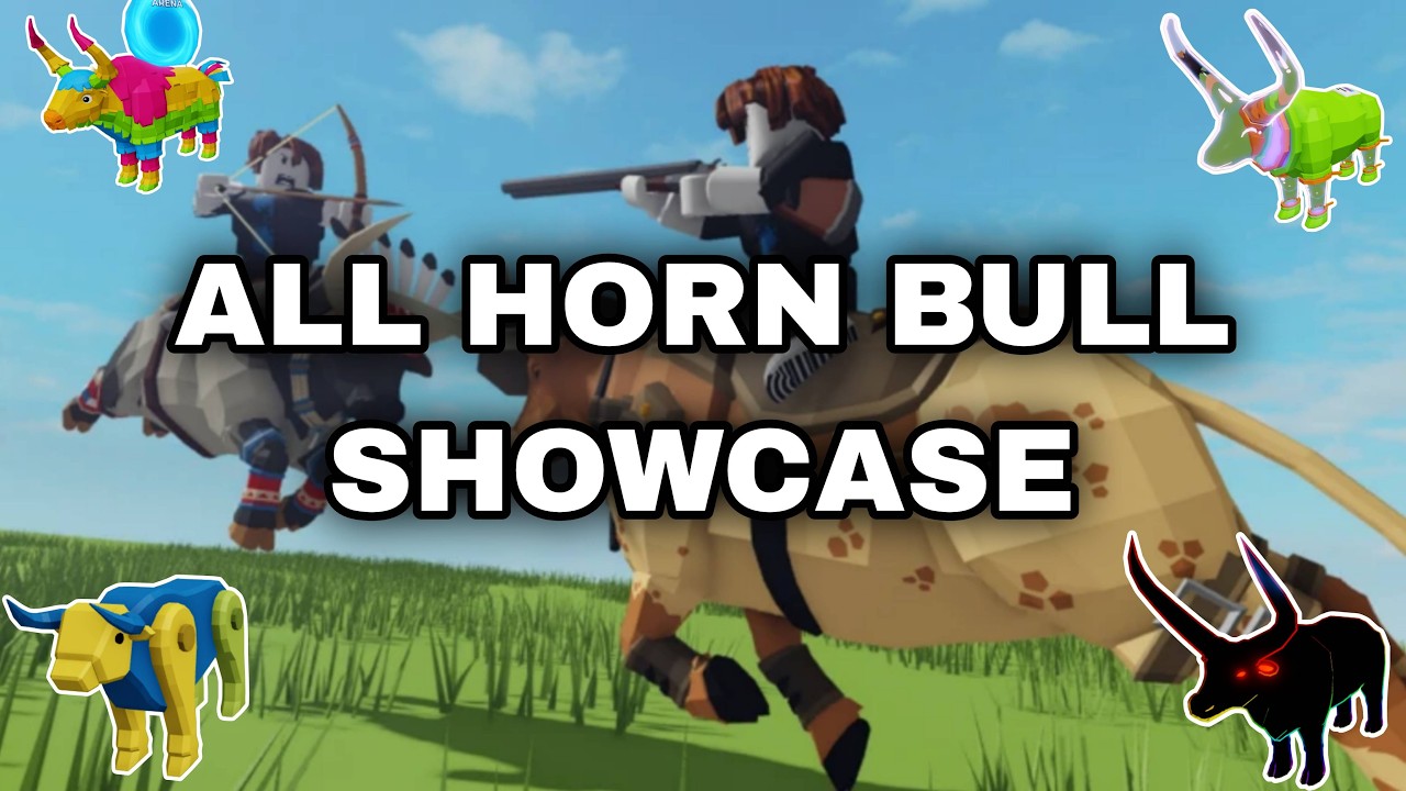 Bull Battles [NEW] Roblox All Horn Obtained Bull - Showcase