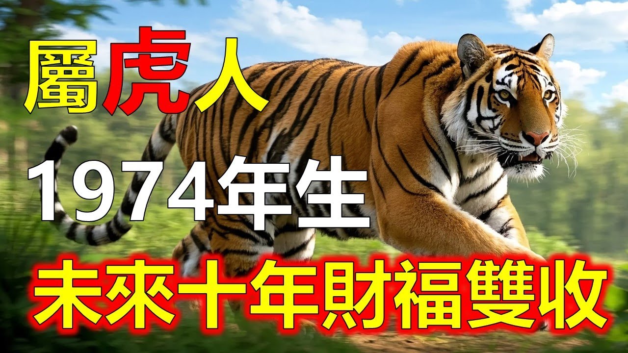 2026年：命運反超！1974年的虎今年忍一忍，未來十年財福雙收，想低調都難！#2026虎#生肖虎 #1974虎