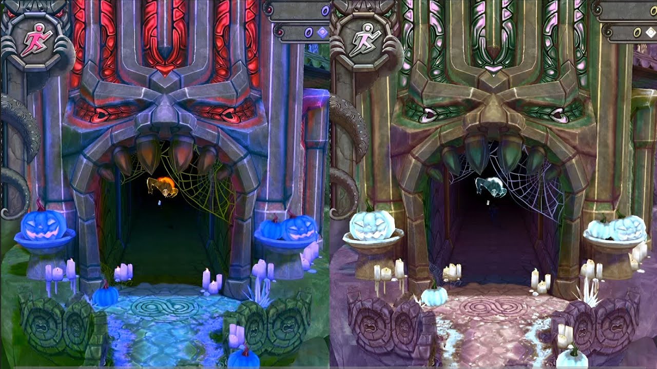 Temple Run 2 Spooky Summit Blue 🆚 Spooky Summit Ice Map