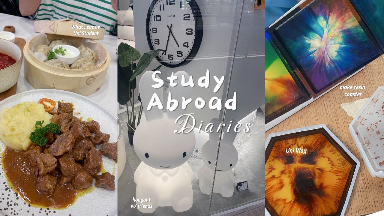 KL Study Abroad: Uni Vlog, make resin coaster, do assignment, watch Haikyuu, hangout w/ friends