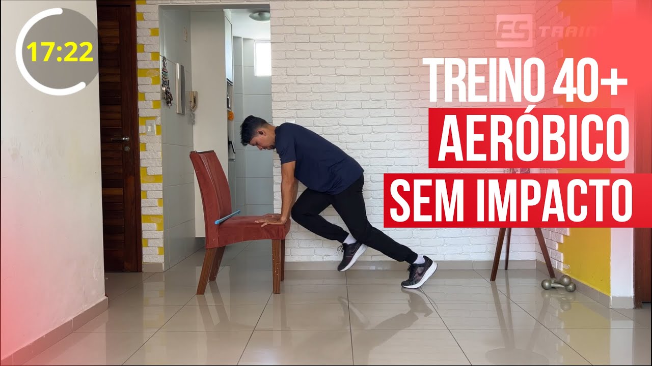 Treino Aeróbico 40+ em Casa | Sem Impacto e com Adaptações