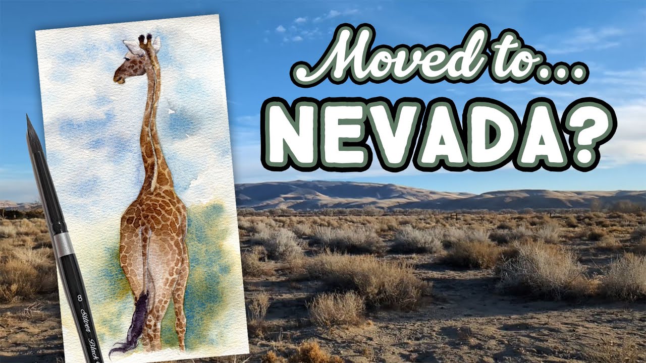 Healing in the High Desert | Giraffe Watercolor Painting
