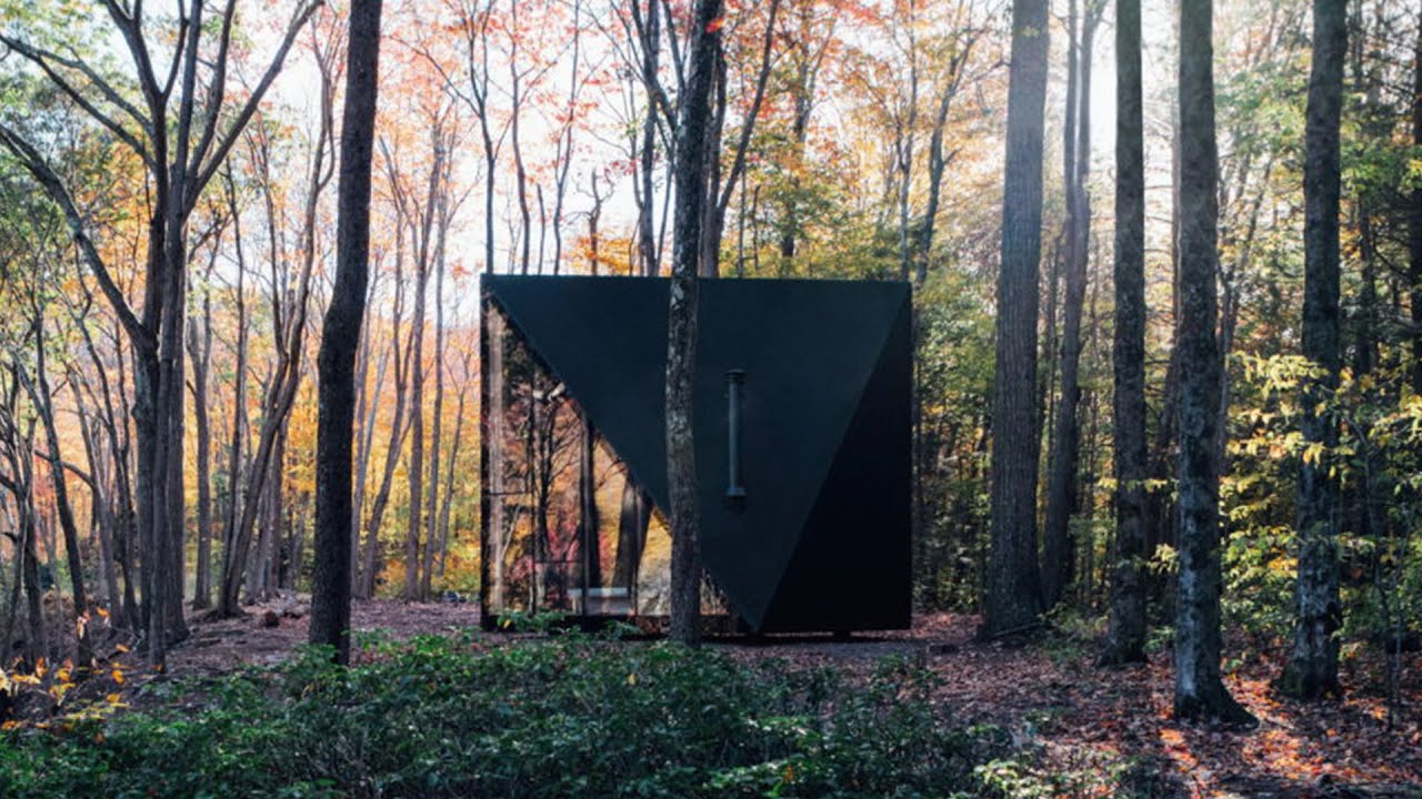 Triangular Tiny House in the Woods of New York