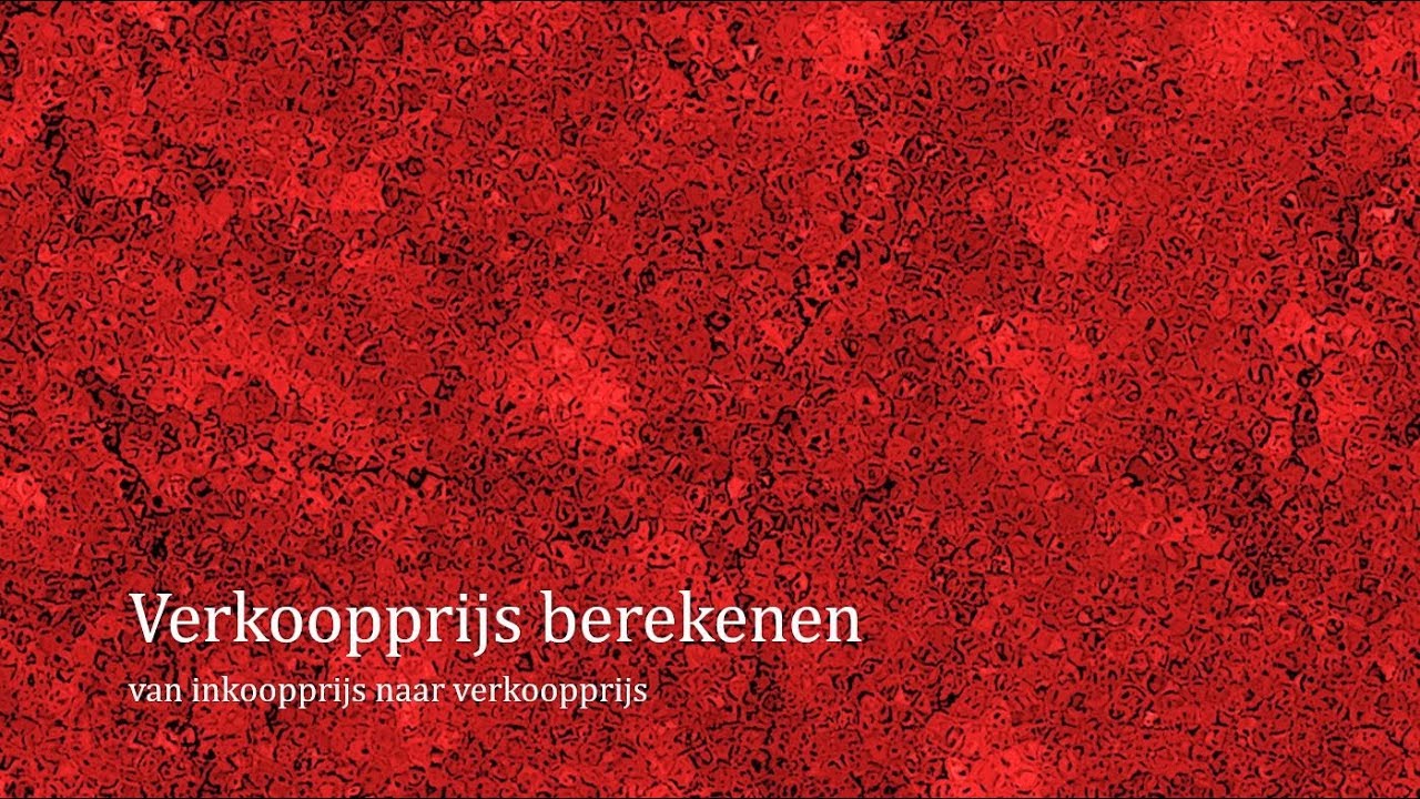 Verkoopprijs berekenen