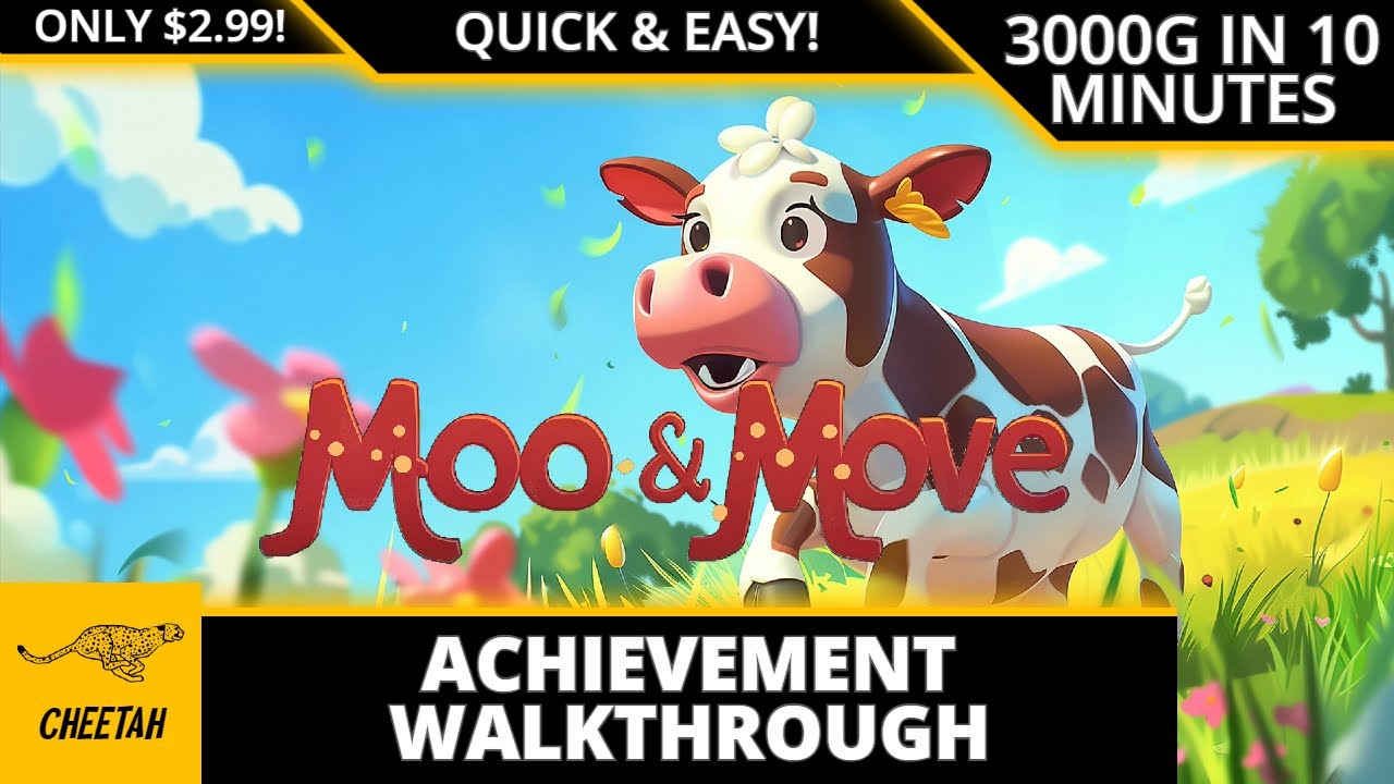 Moo & Move: Extra Grazing Grounds - Achievement Walkthrough (3000G IN 10 MINUTES) ONLY $2.99!
