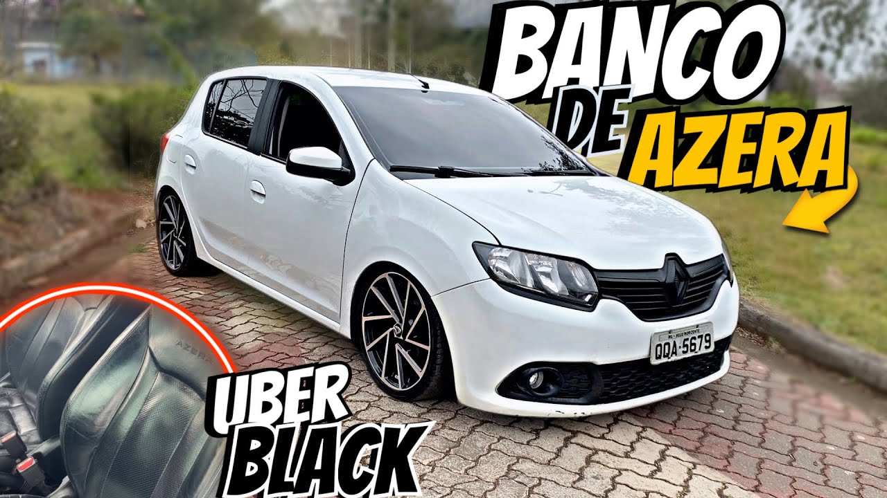 FAZ UBER DE CARRO REBAIXADO SANDERO REBAIXADO COM BANCOS DE AZERA UBER BLACK