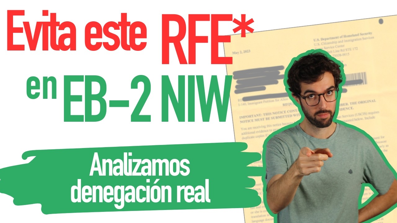 Razón #1 de RFE en EB2 NIW - ¡evítala!