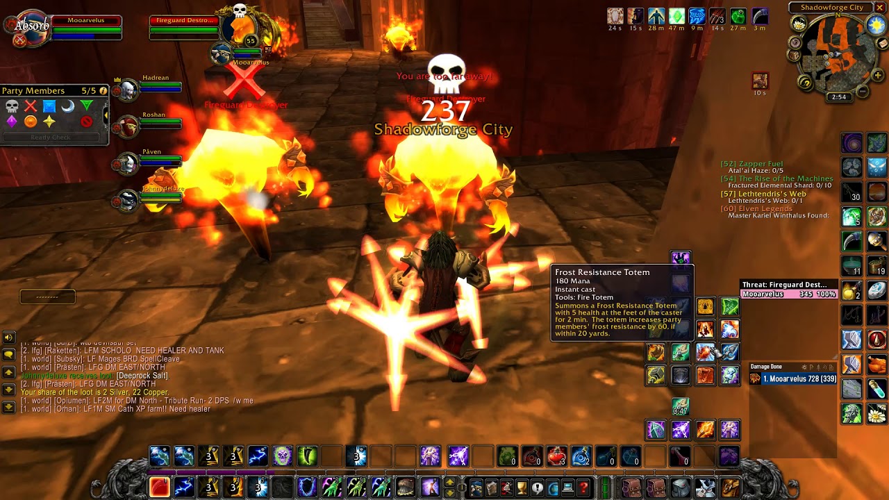 Wow Classic Dungeon(BRD) Tank Shaman 5ylvl