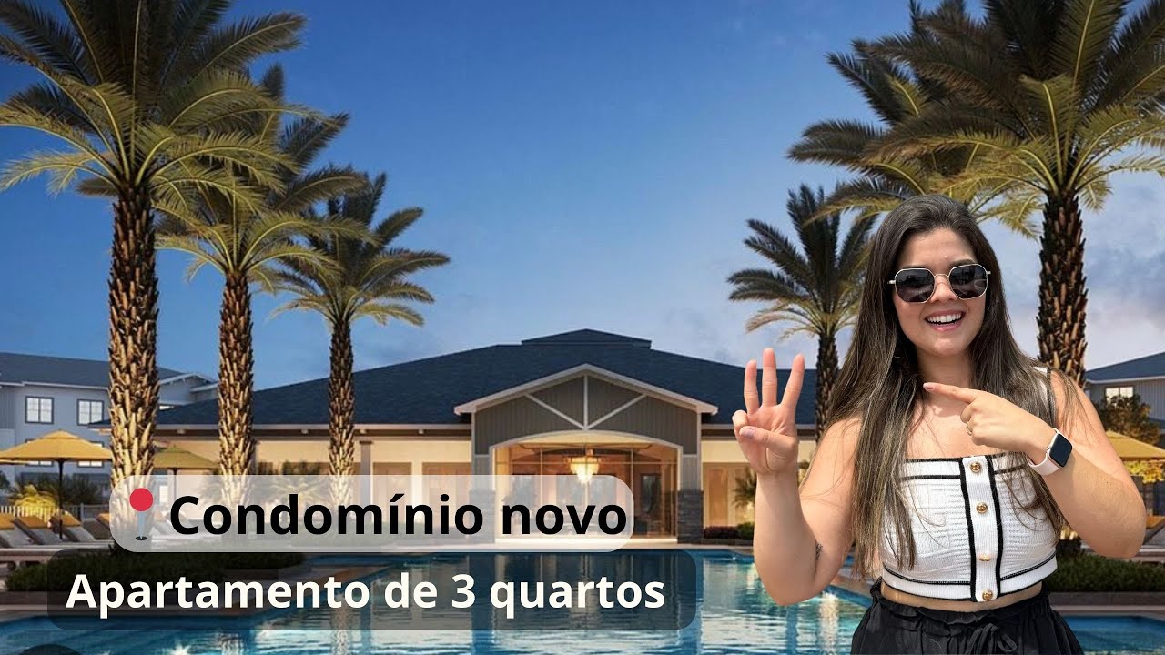 Apartamento de 3 Quartos, Condomínio Novo em Winter Garden!!