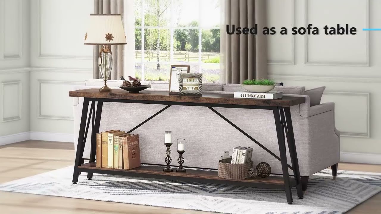 Tribesigns 70.9 Inches Extra Long Sofa Table Behind Couch  F1526